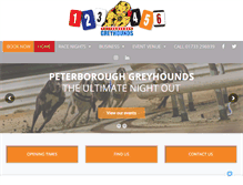 Tablet Screenshot of peterboroughgreyhounds.com